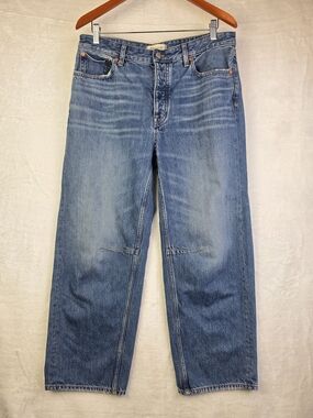 Madewell The Darted Barrel-Leg Blue Jeans Womens 29 Medium Wash